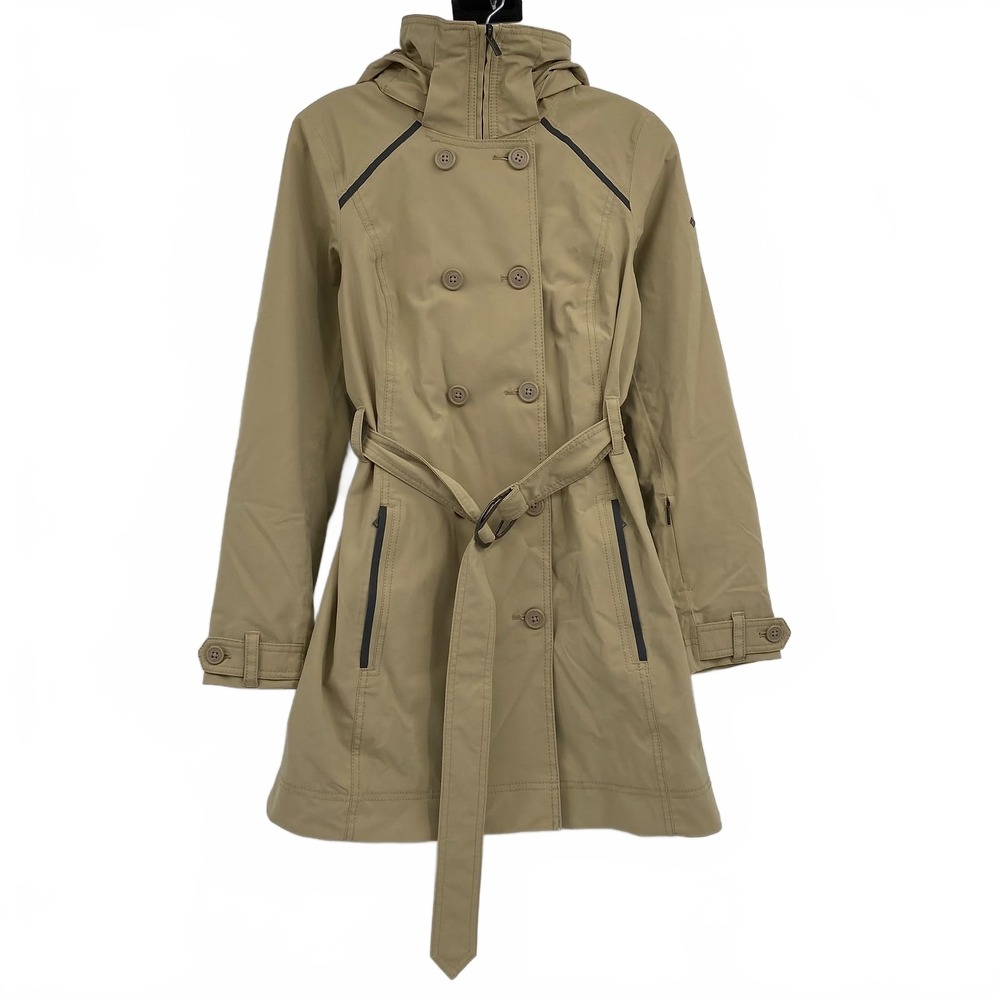 Columbia Tan Hooded Trench Coat | Womens S